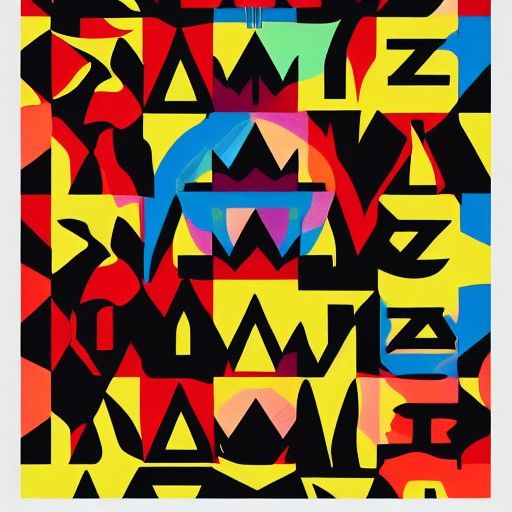 Broken souls Screen print, pop art, splash screen art, triad...