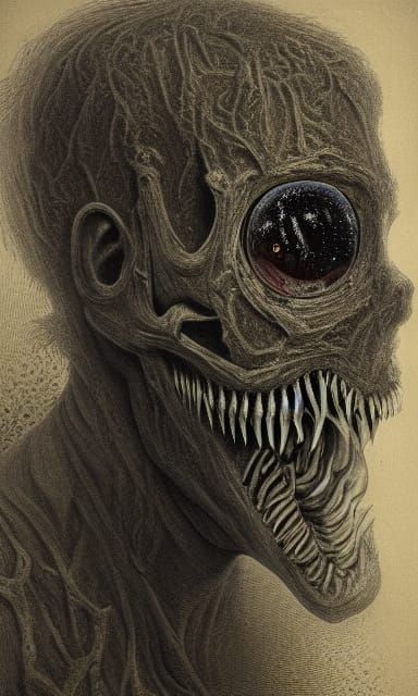 Mold Monster Portrait in Dark Fantasy Style