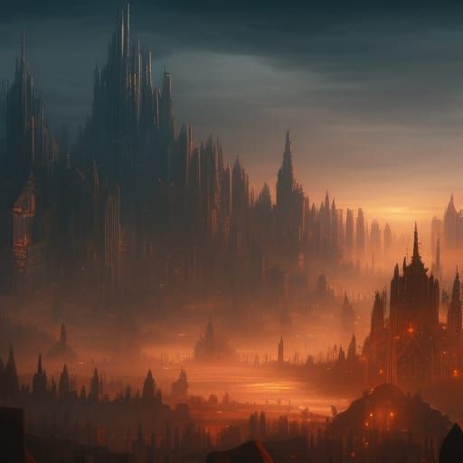 City at Sunrise - AI Generated Artwork - NightCafe Creator