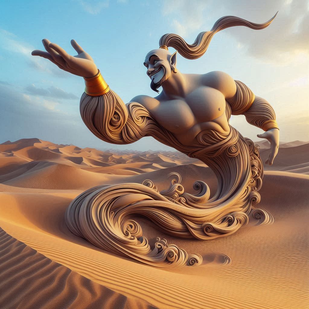 genius of sand: the direction is this way traveler  by @Piboulou 