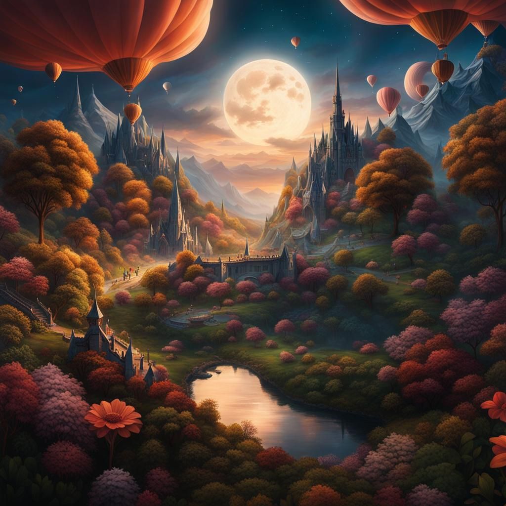 Dreamworld landscape - AI Generated Artwork - NightCafe Creator