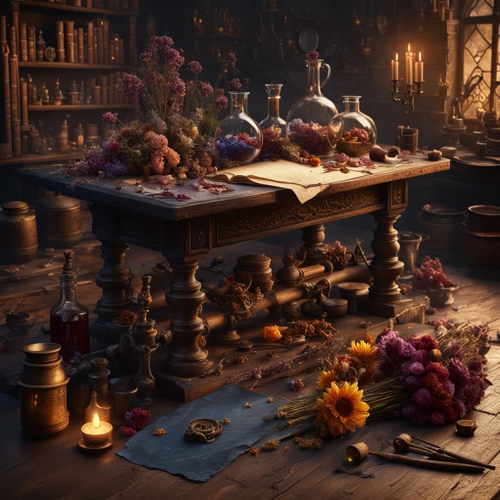 On the alchemist's table