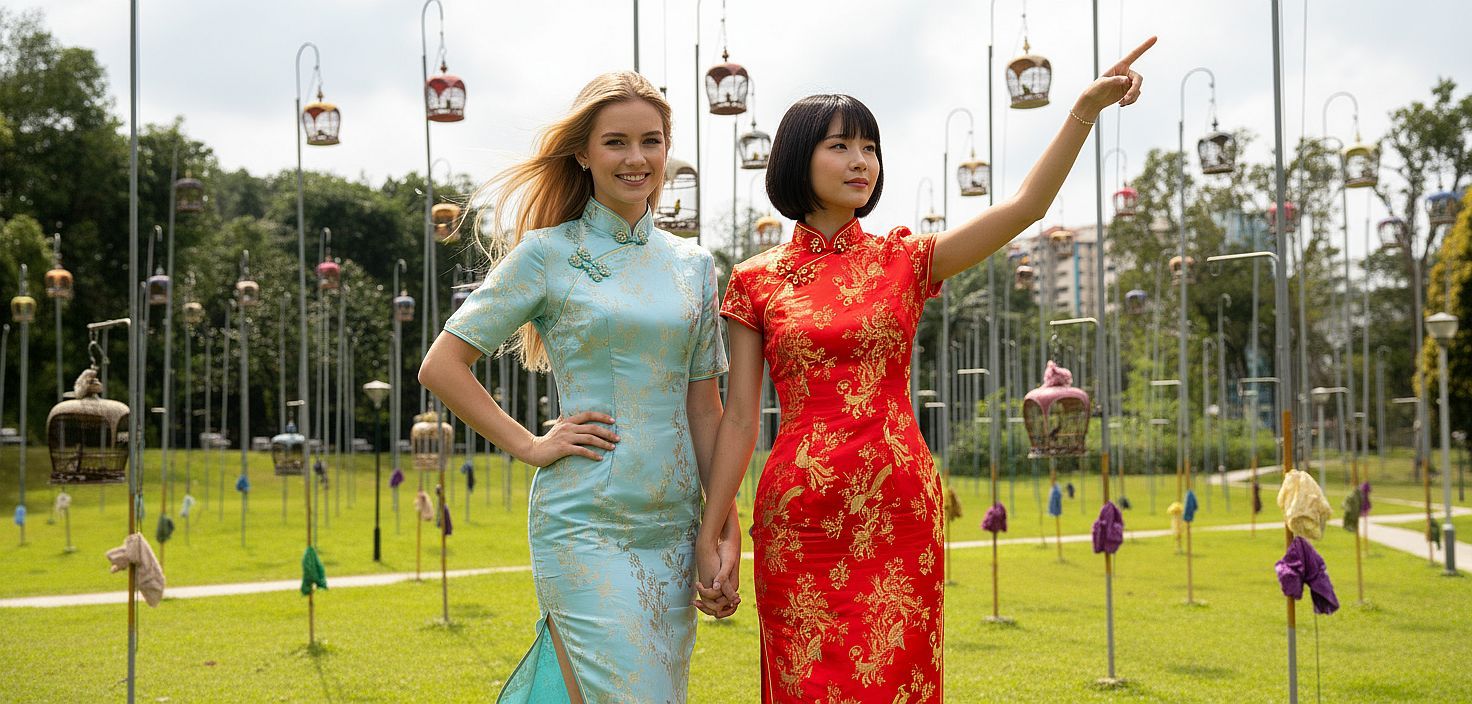 Two close friends in Singapour, the Kebun Baru Bird Singing ...