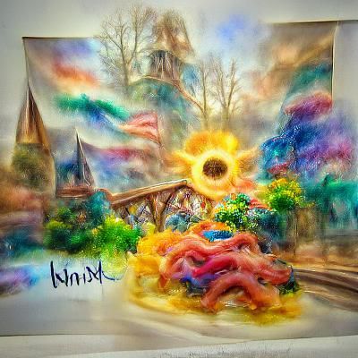 The mixing of mind body and soul watercolor HDR beautiful co...