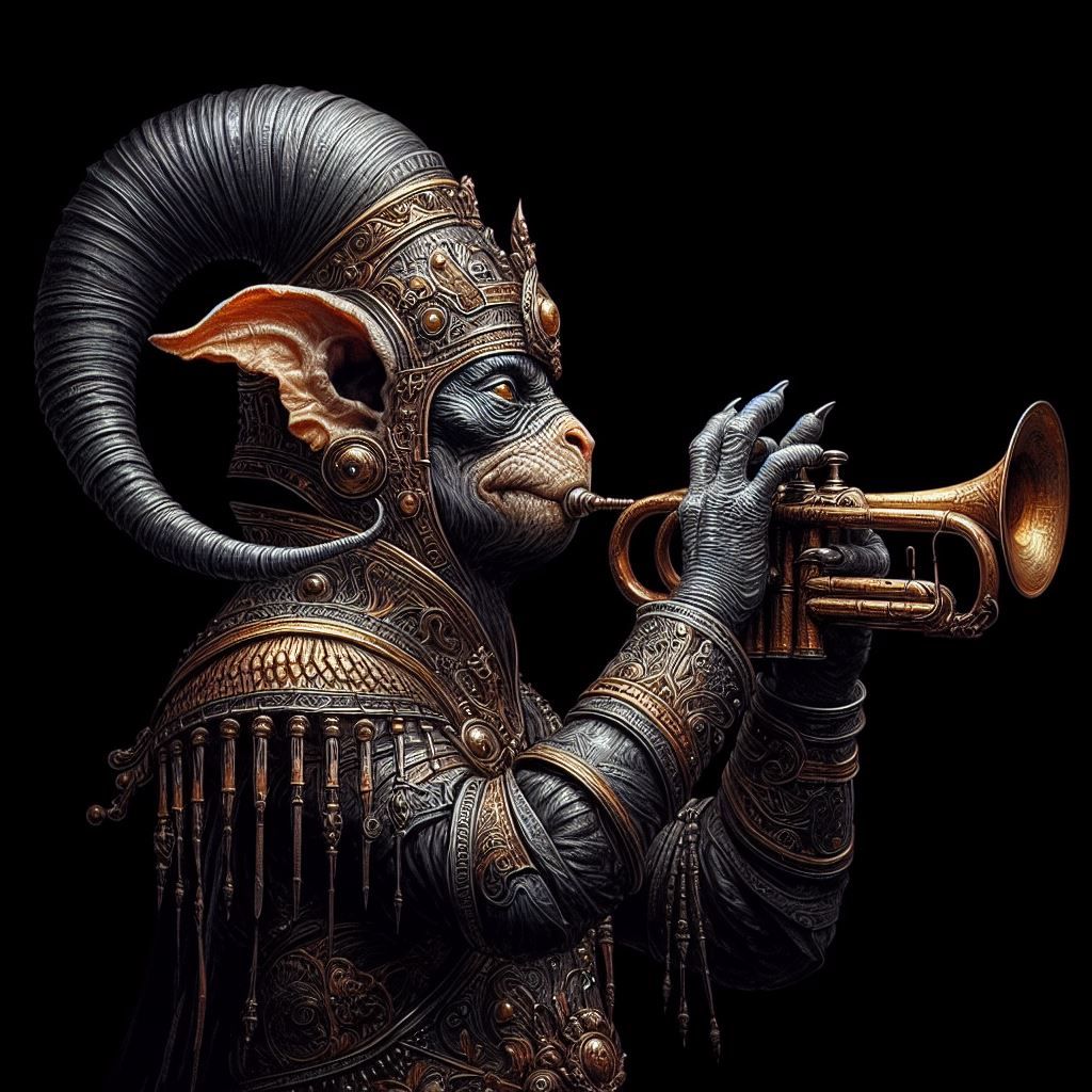 Creatures playing a Trumpet Series