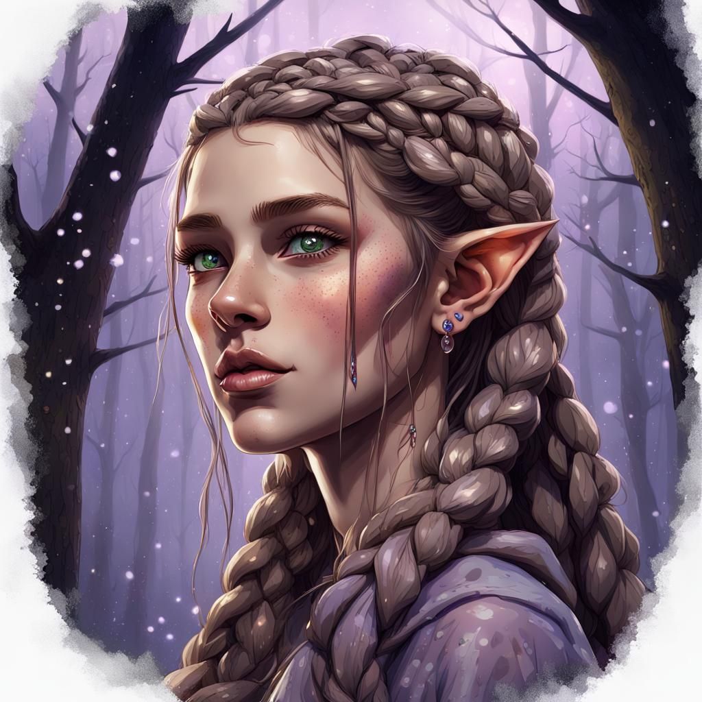 An elf girl  by @Lokky