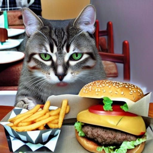 Mukbang cat - AI Generated Artwork - NightCafe Creator