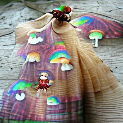 Mushroom fairy dress rainbow