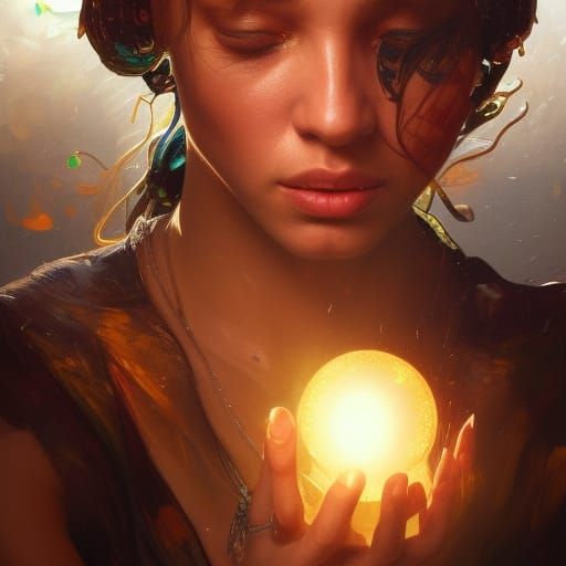 the sun in the palm of someones hand, bright, realistic, coo...