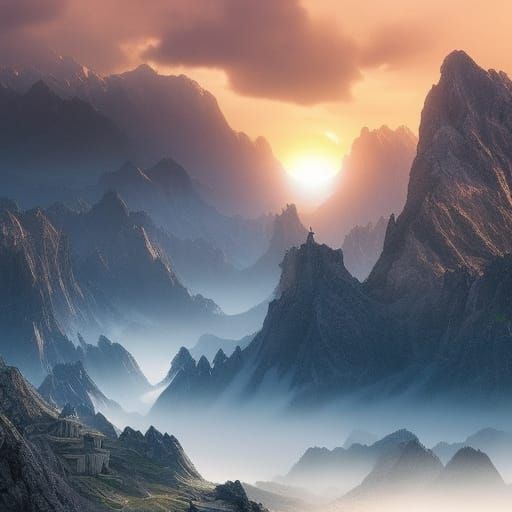 Sunrise over the mountains