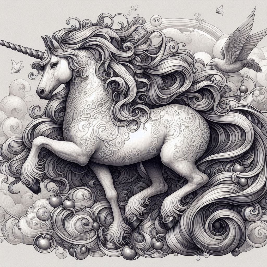 Grisaille Unicorn