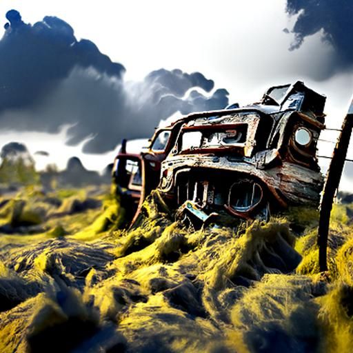Stormy day at the junkyard