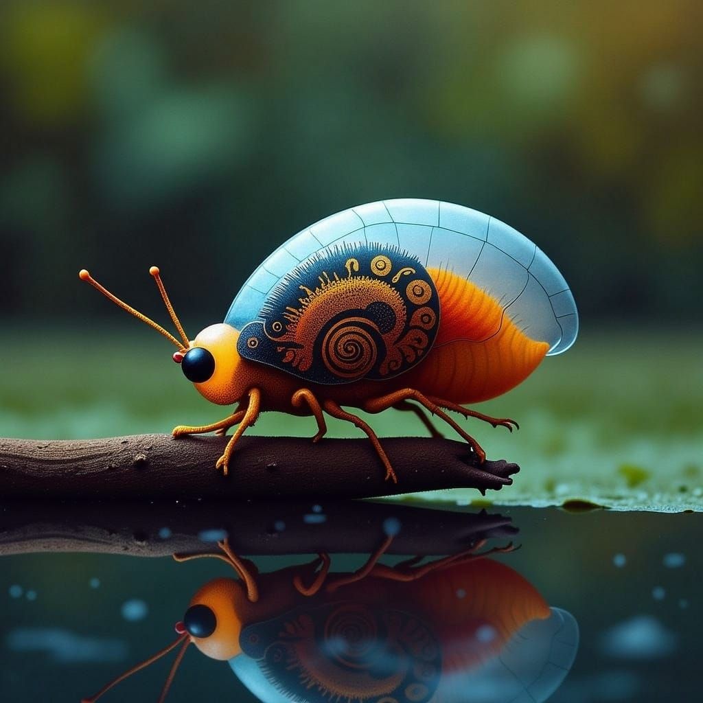"A transparent gelatinous cicada with internal mechanistic s...