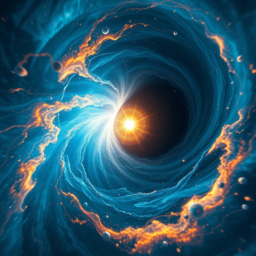 chaotic blackhole sucking in star