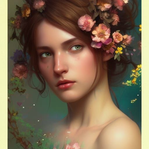 fairies with flowers - AI Generated Artwork - NightCafe Creator