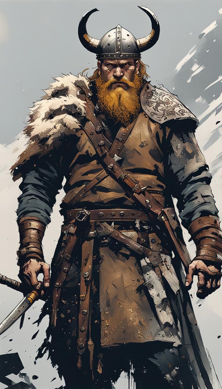 Viking Inkpunk Character Concept Art
