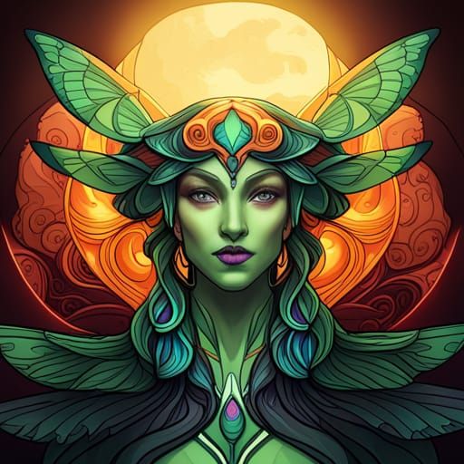 Lunar Moth Goddess