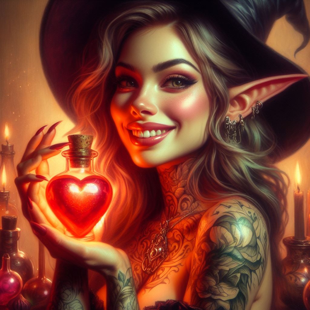 Elven Love Witch - AI Generated Artwork - NightCafe Creator