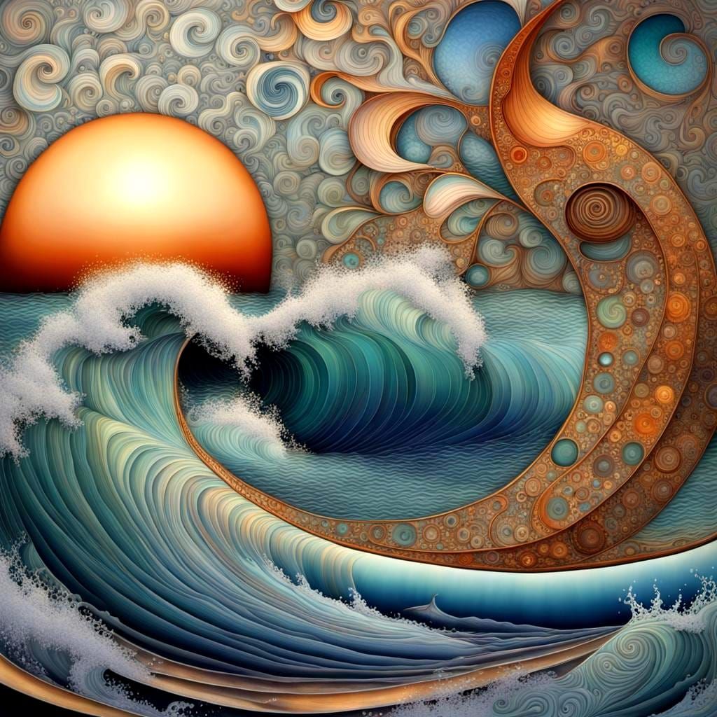 Lalique wave towards the sun  by @Oreva