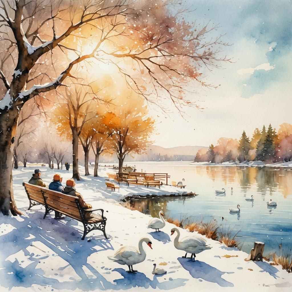 l'hiver au lac