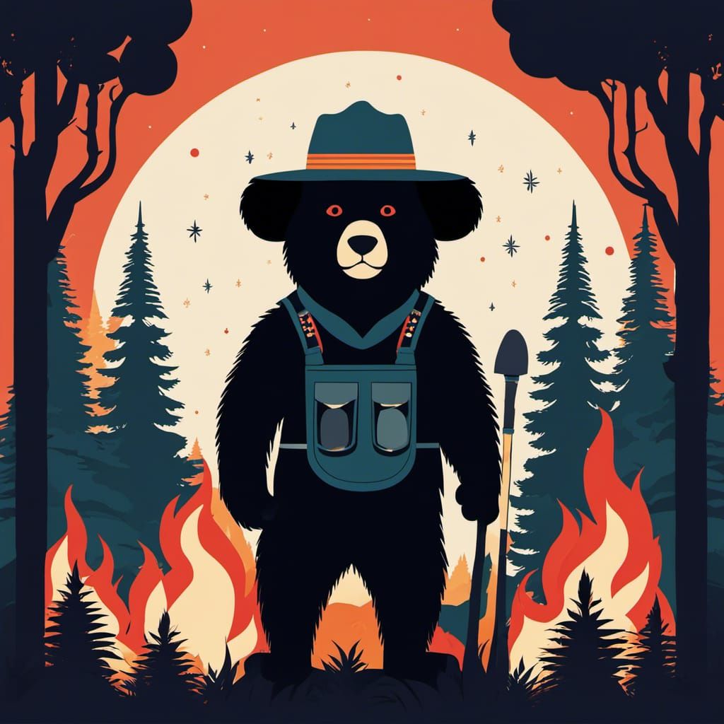 Smokey The Bear - AI Generated Artwork - NightCafe Creator