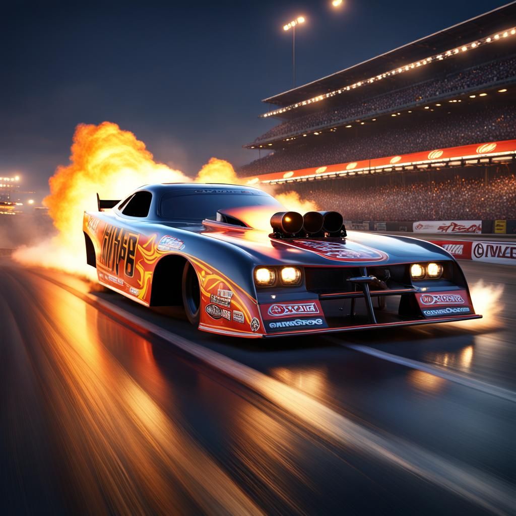 Top fuel funny car, one of the most popular categories for drag racing!  by @Flidias Foltchain