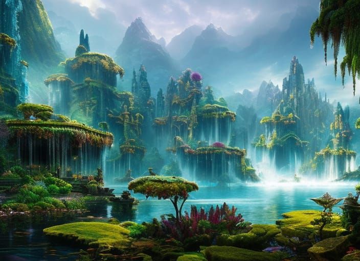 The Water Gardens  by @ArtByMel