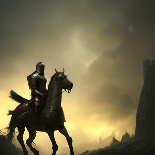 medieval knight on horse - AI Generated Artwork - NightCafe Creator