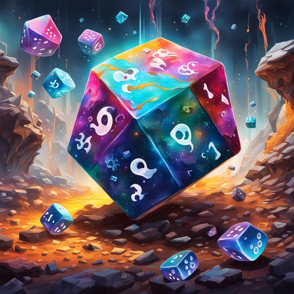 Magical dice - AI Generated Artwork - NightCafe Creator