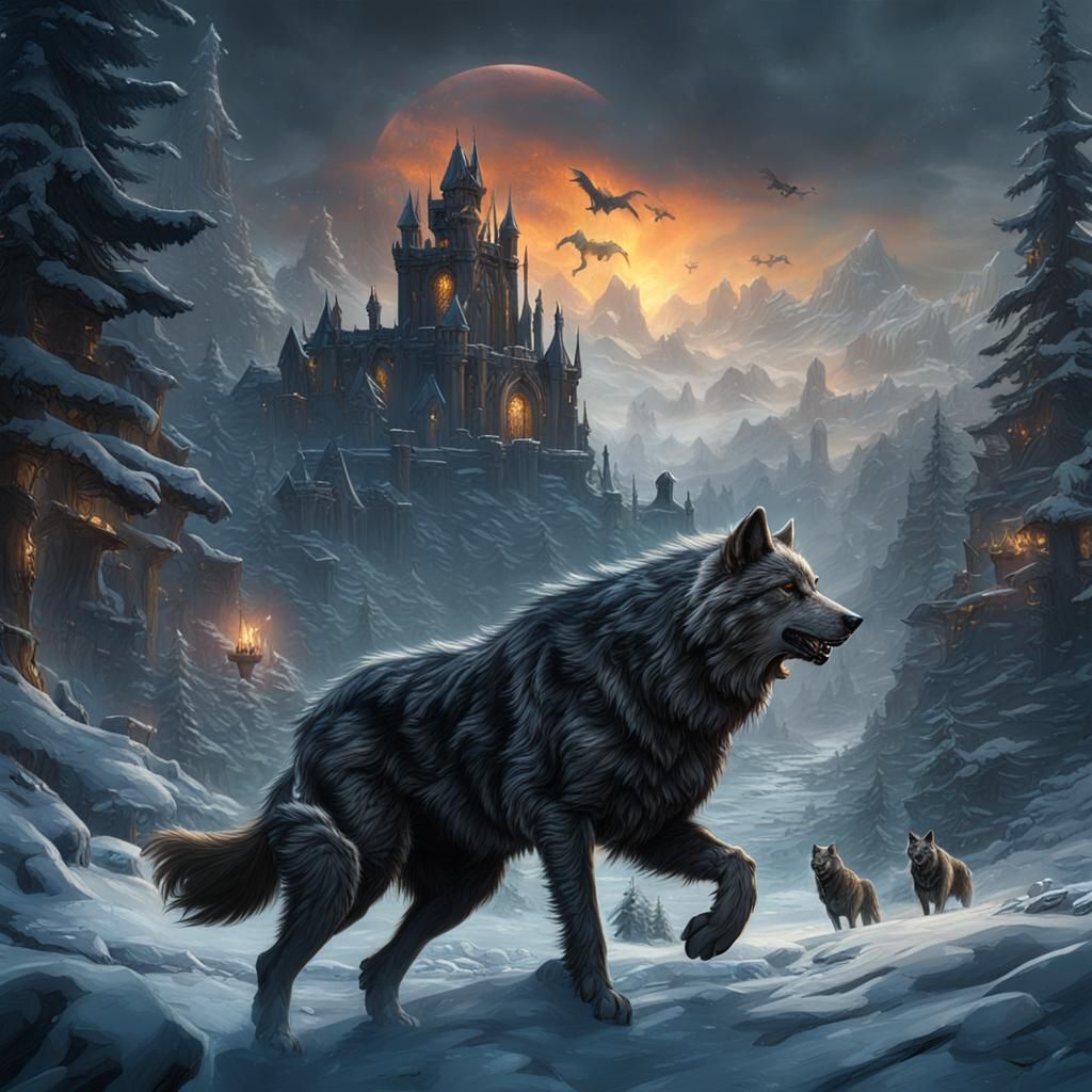 Dire Wolves on the hunt