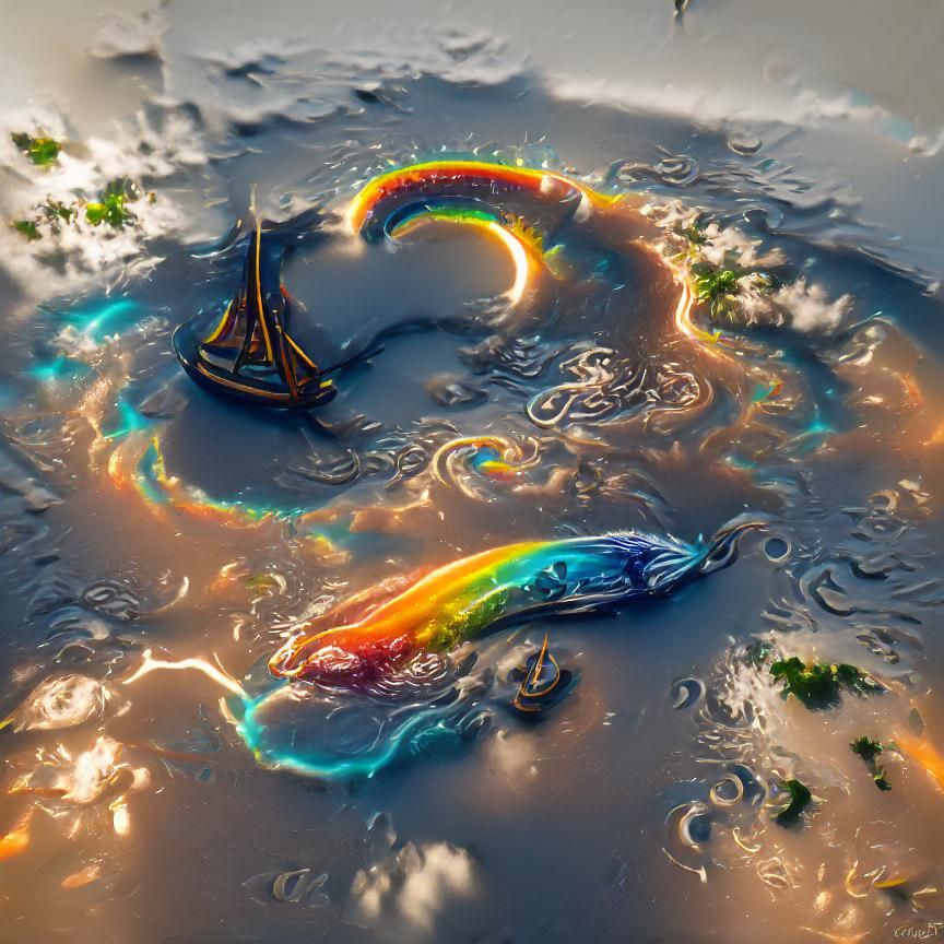 Une sirène dans un lagon aux caraibes qui se transforme en a...