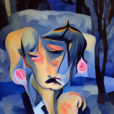 "languid melancholy" gouache