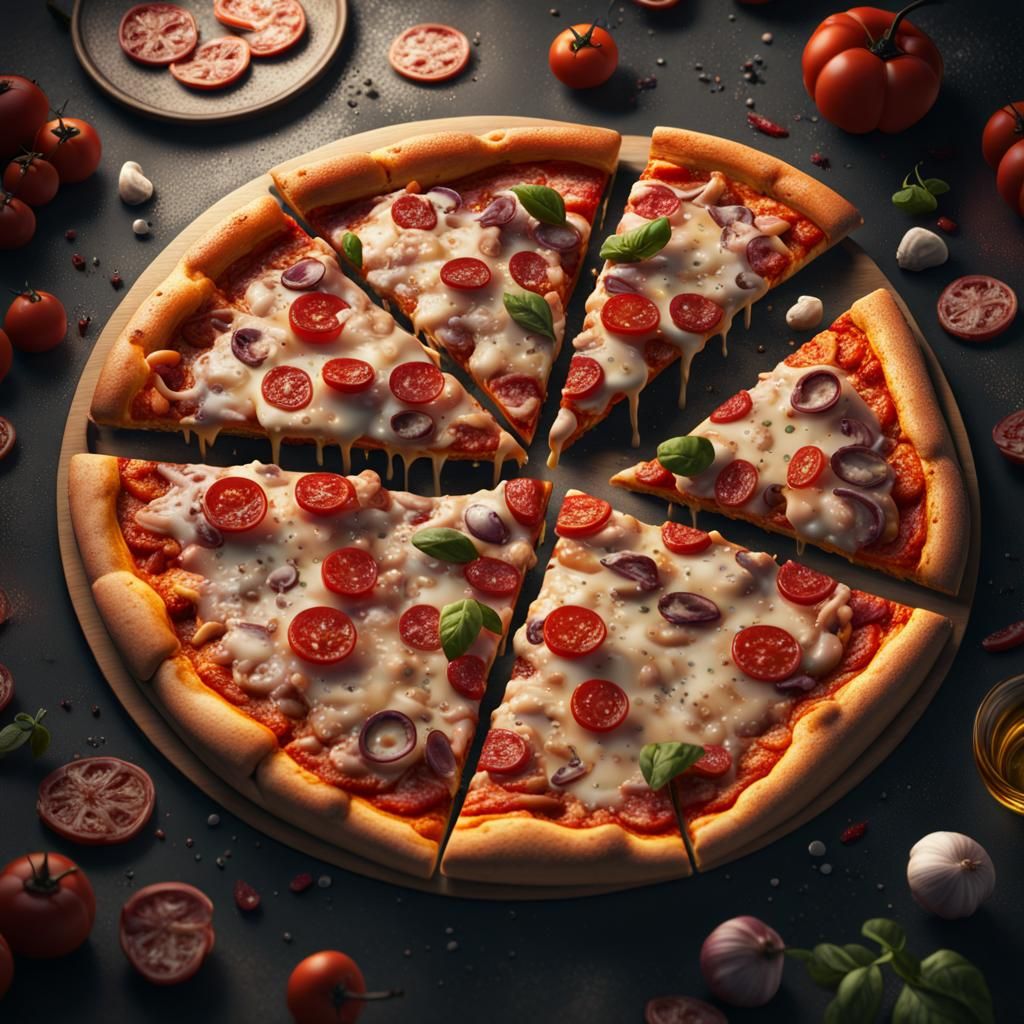 Pizza - AI Generated Artwork - NightCafe Creator