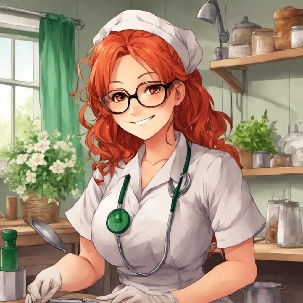 portrait of <lora:Darkling:1.0> as a Nurse