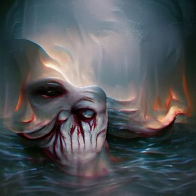 faceless person drowning in hatred