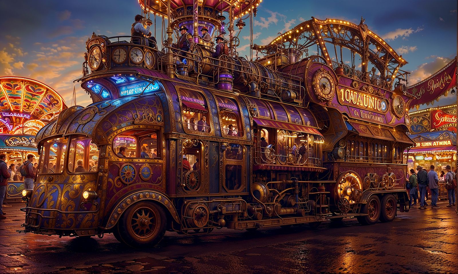 Exploring the fantastic attractions of an amusement park - O...
