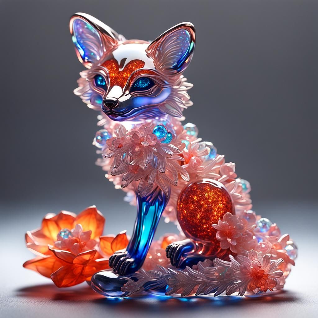Crystal Glass fox