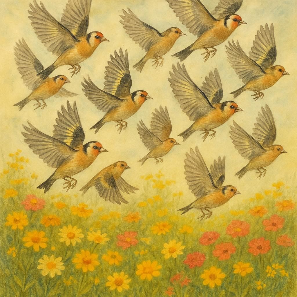 Fluttering Finches