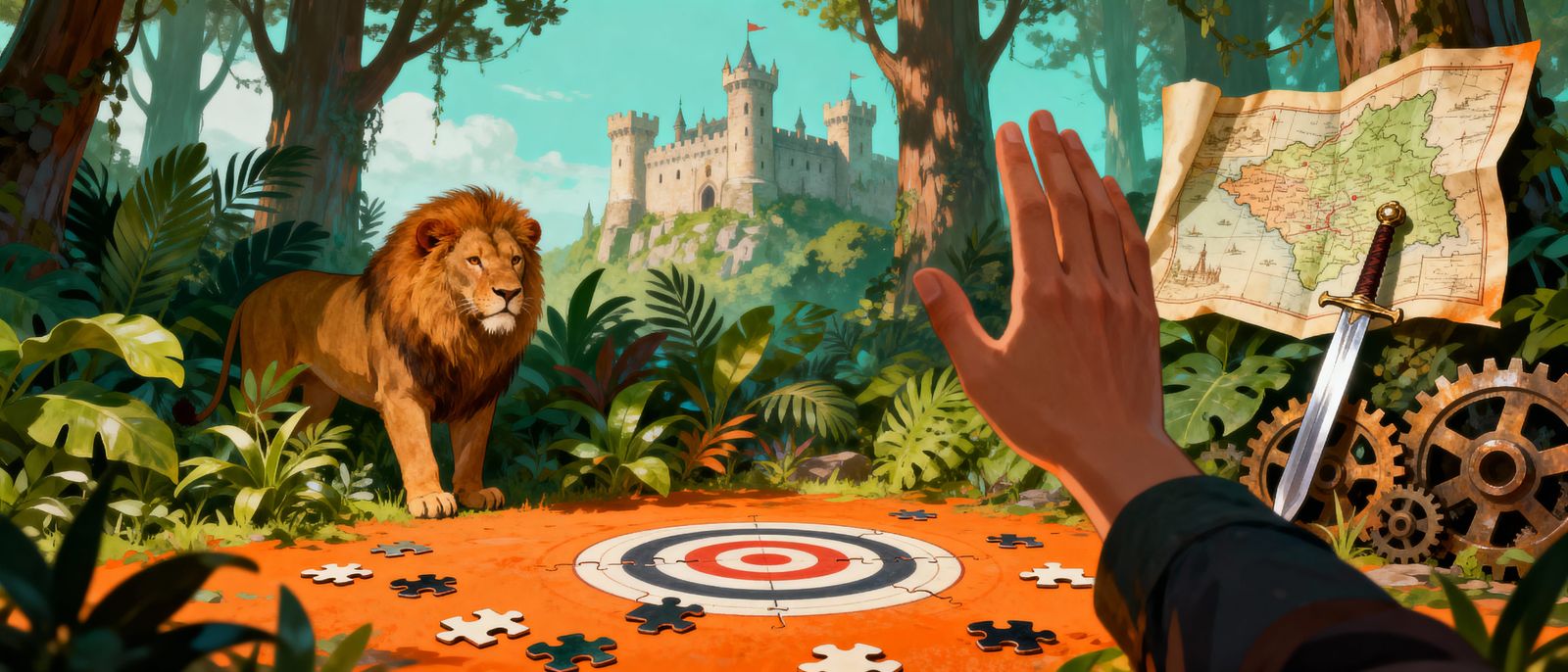 AI Generated Image: Monkey with Basketball and Guitar