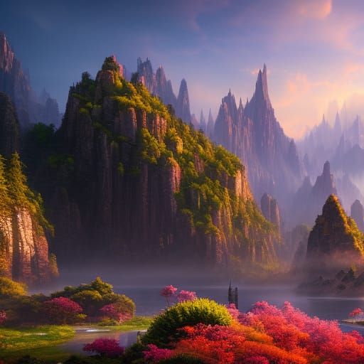 🐲🏞️ detailed matte painting, deep color, fantastical, intr...