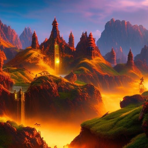 🐲🏞️ detailed matte painting, deep color, fantastical, intr...