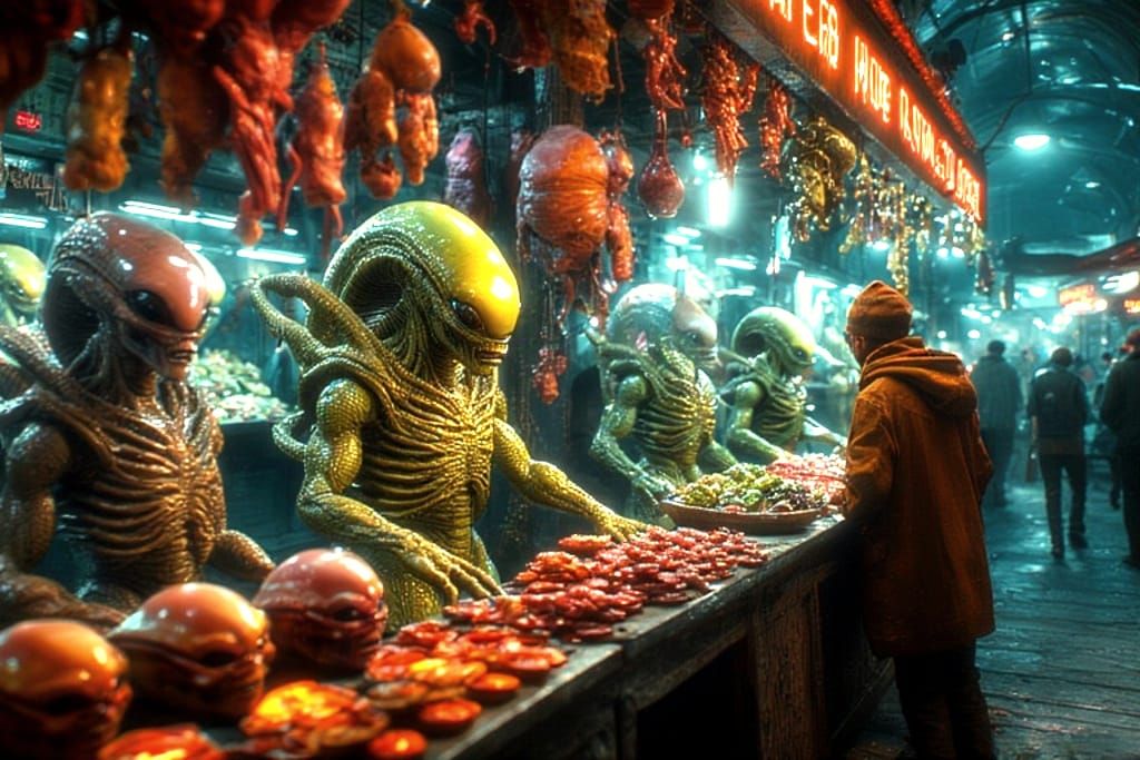 Market in Plomko city