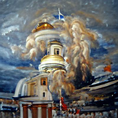 Oil painting Helsinki Cathedral