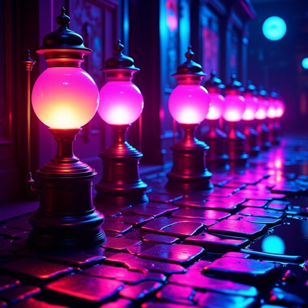 Neon lanterns 