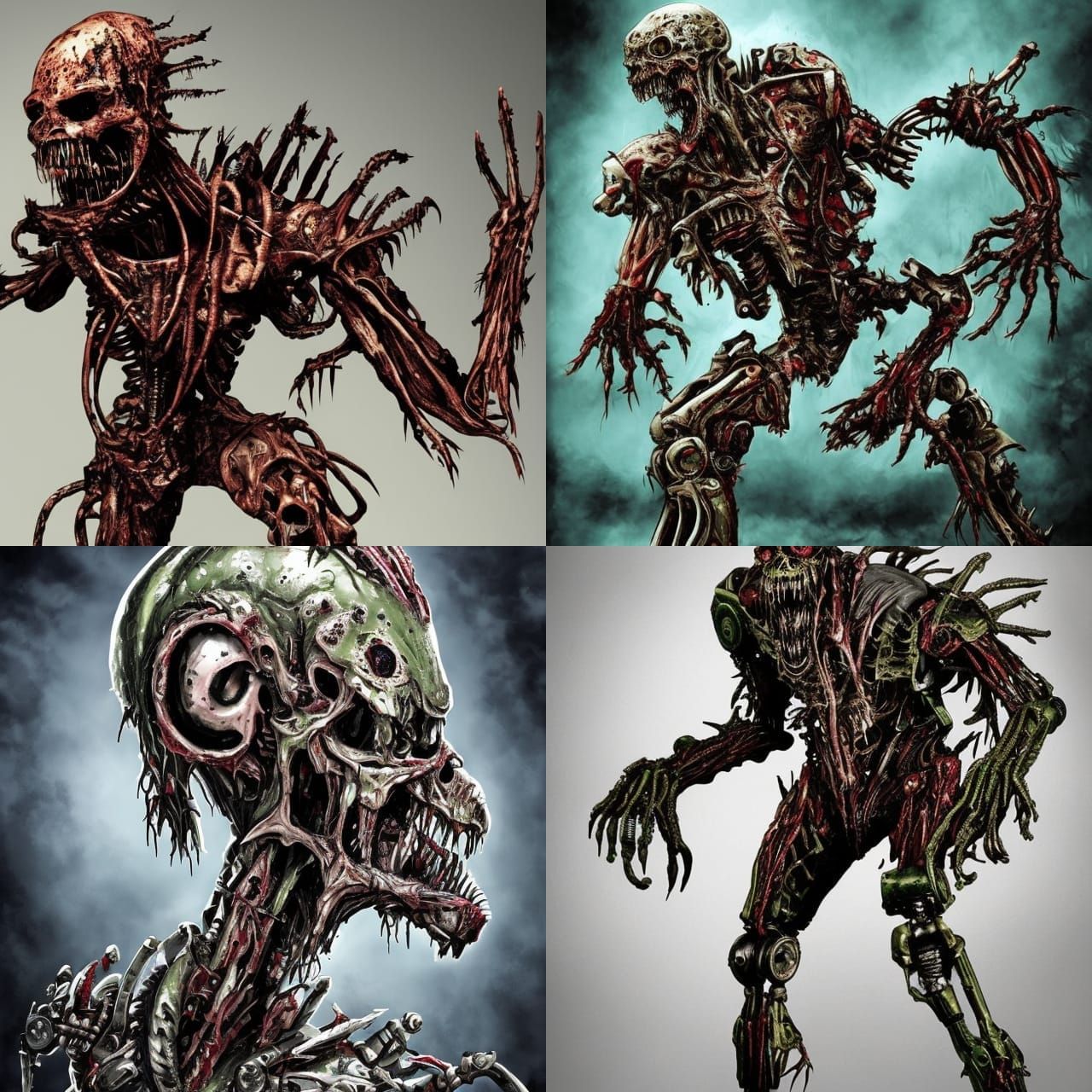 zombie fused cyborg Alien versus Predator, zombie fused cyborg Alien ...