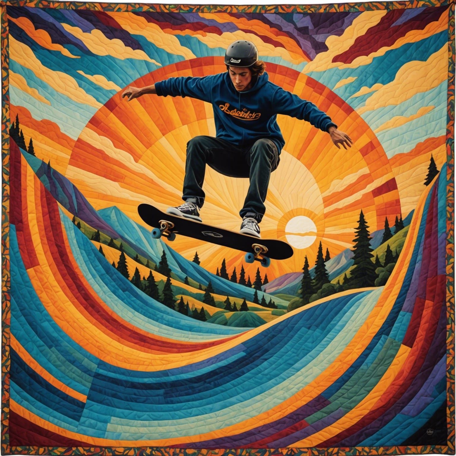 Shredding The Quilted Half-Pipe 🛹 - AI Generated Artwork - NightCafe ...