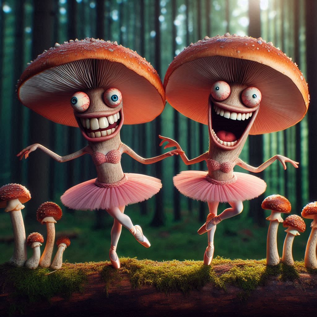 Crazy Mushroom Ballerinas