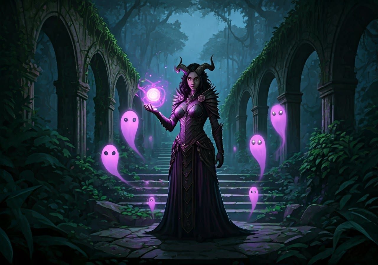 Sorceress Conjuring... Cute Wraiths!
