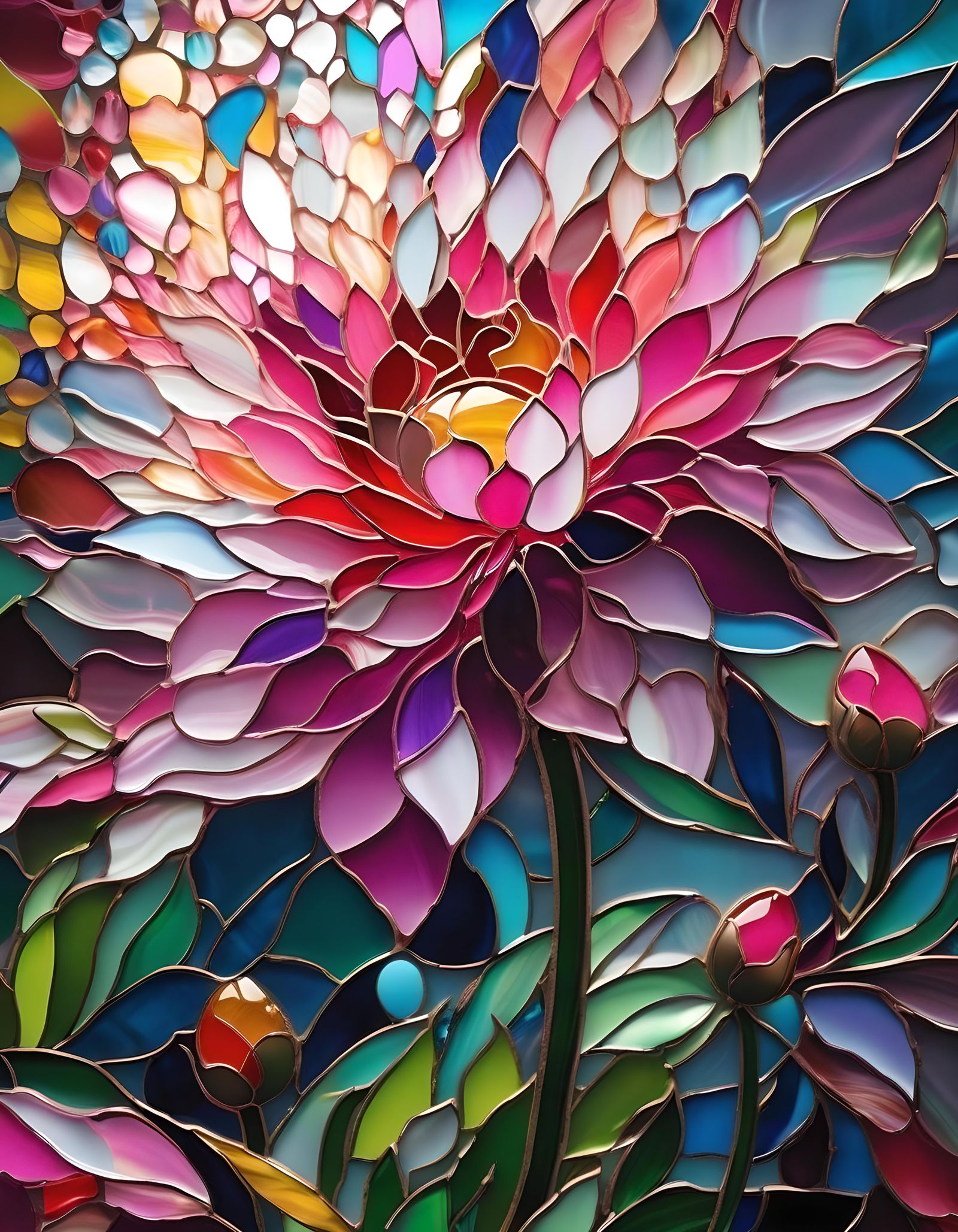 Stained glass Flower  by @APOLLO