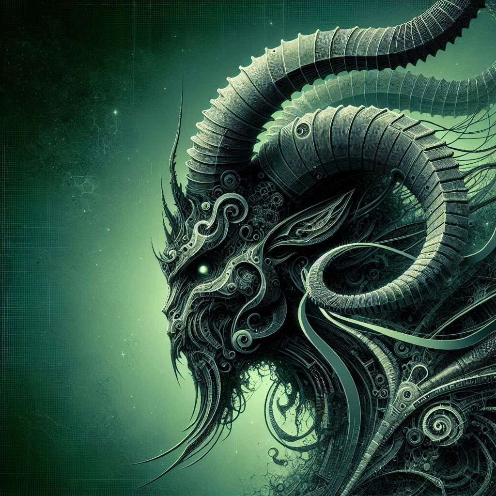 Biometrical Yew Man Dark Fantasy illustraction 1